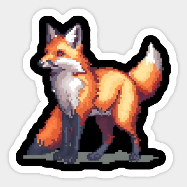 Pixelated Fox Artistry Sticker by Animal Sphere